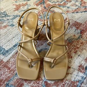 Marc Fisher Beige Giada Block Heels Size 9